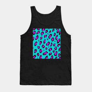 Blue Purple Leopard Animal Print Tank Top